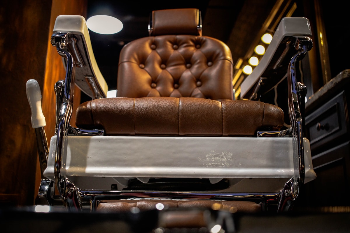 Vintage barber chair at FADEHOUSE